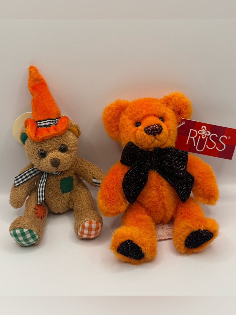 Vtg Halloween Bears Lot Russ Berrie Bestever Stuffed Bear Punkie Bear